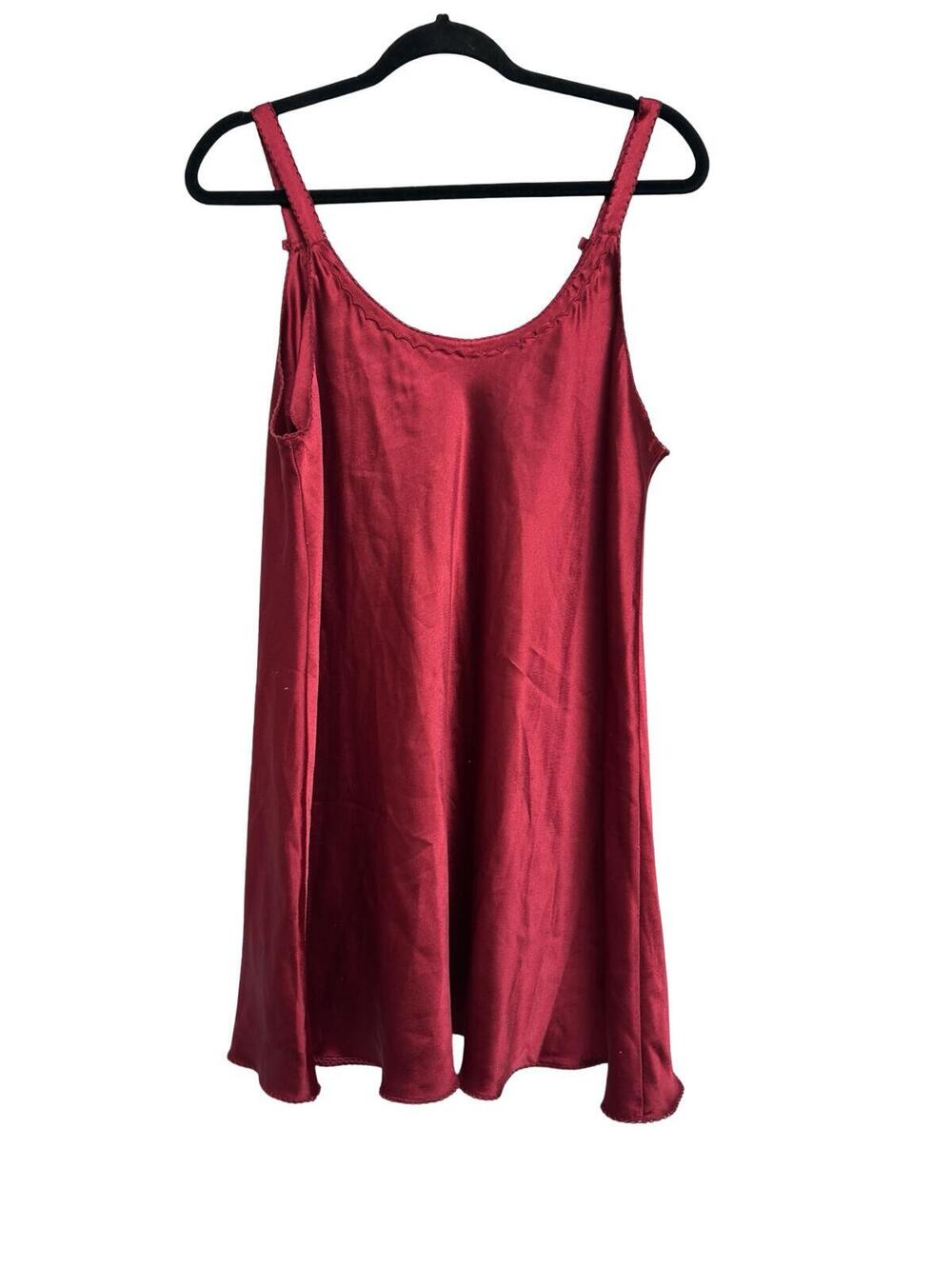 Oscar de la Renta Satin‎ Sleep Cami Womens Large Red Lingerie Sleepwear